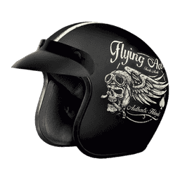 Studds Jetstar Classic D5 Flying Aces Matt Black L Helmet