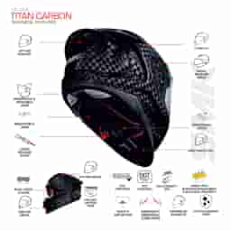 SMK TITAN CARBON NERO GL261 PF HELMET