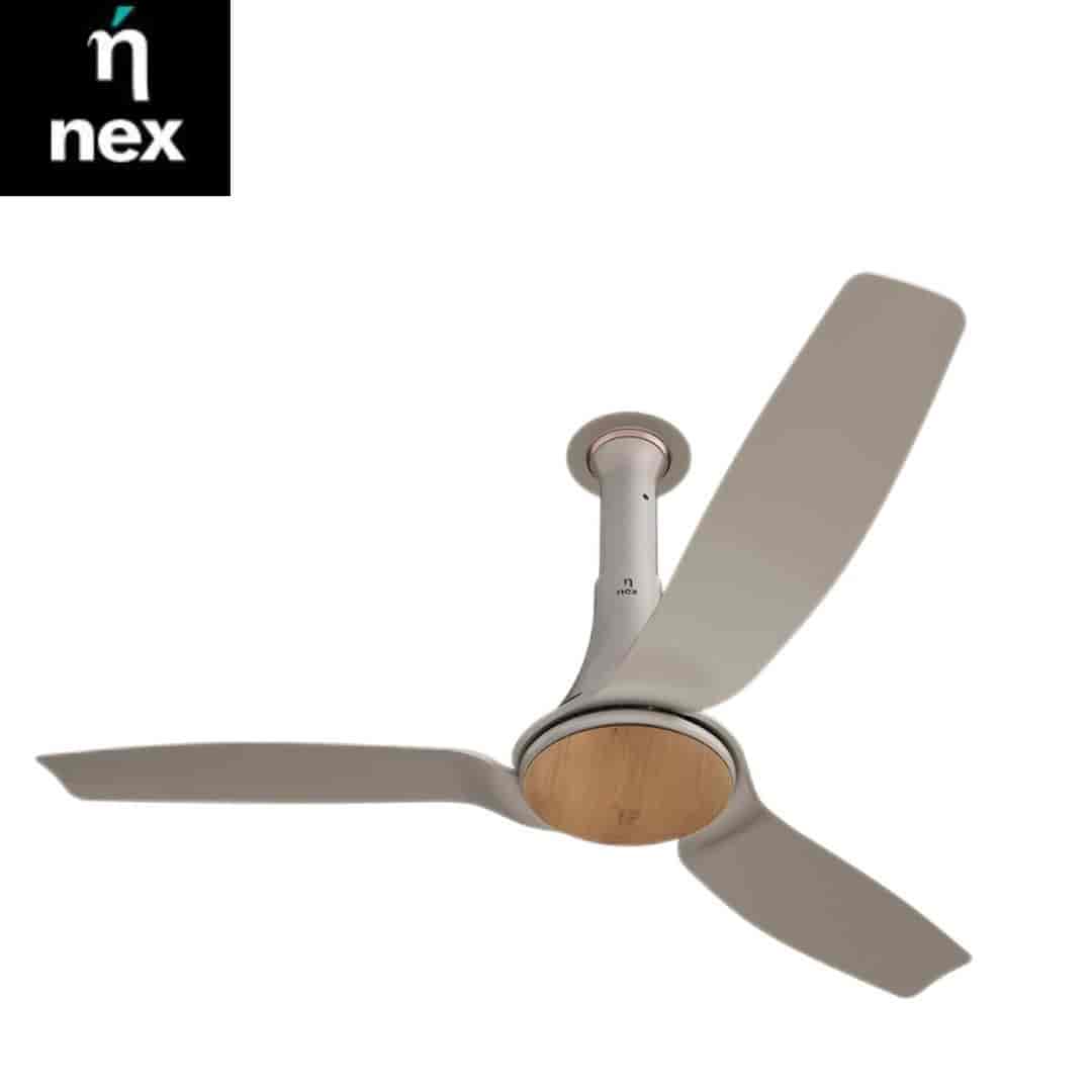 Nex Dryft A90 1200mm BLDC Ceiling Fans For Home | 20% Higher Air Thrust | 41W 5 Star PeakTorq� BLDC| Point Anywhere Remote Fan| Energy Saving | Chestnut Brown